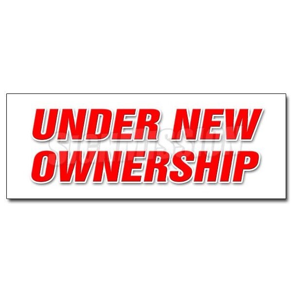 Safety Sign, 48 in Height, Vinyl, 18 in Length, Under New Ownership
